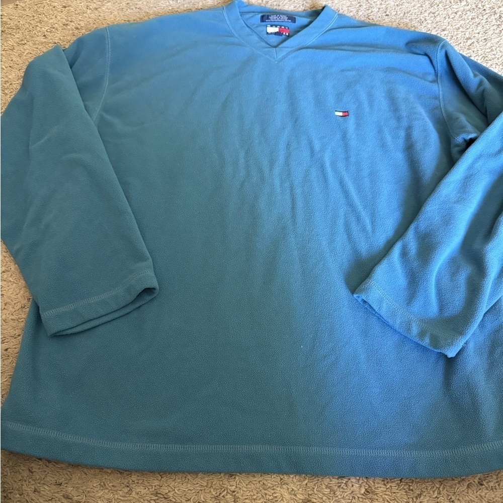 Tommy Hilfiger Blue V-Neck Men's Shirt